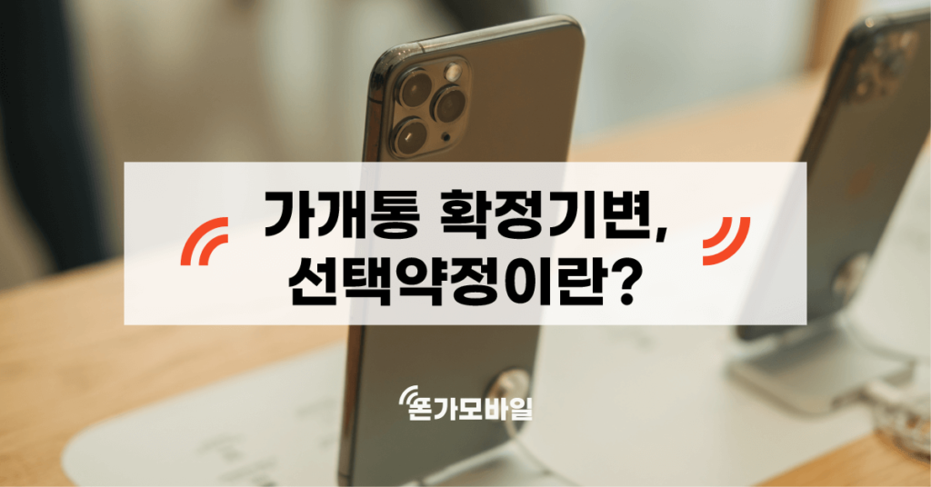 가개통 확정기변, 선택약정 정의